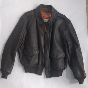 Cooper Brown Leather Bomber Jacket